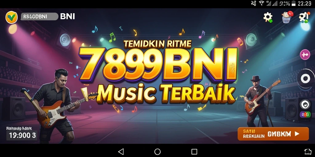 Screenshot gameplay 789BNI dengan tampilan aplikasi musik yang menarik.