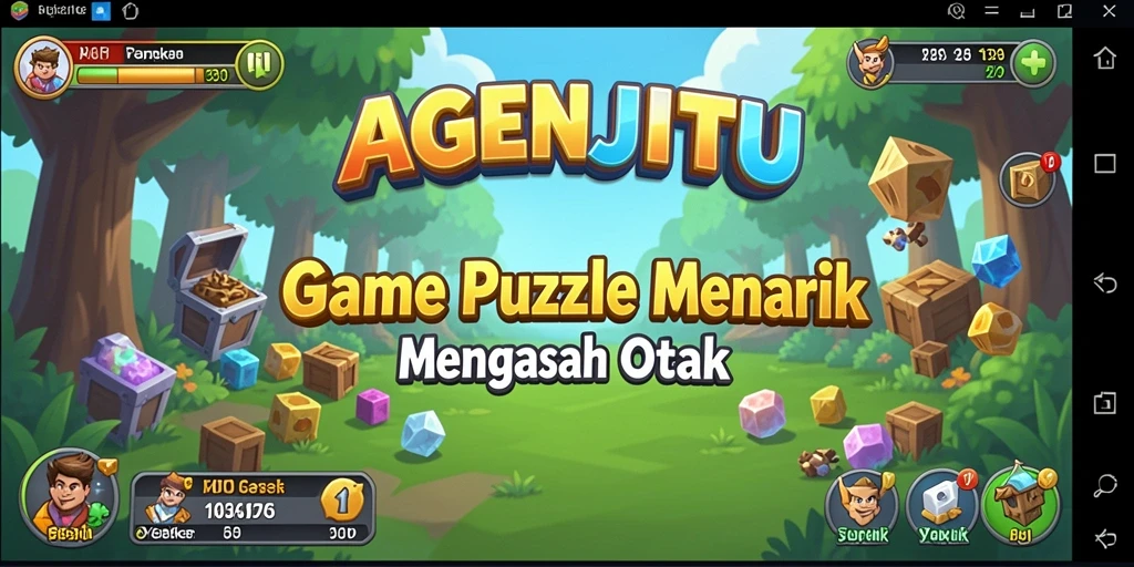 Tampilan gameplay AGENJITU yang seru dan menantang teka-teki.