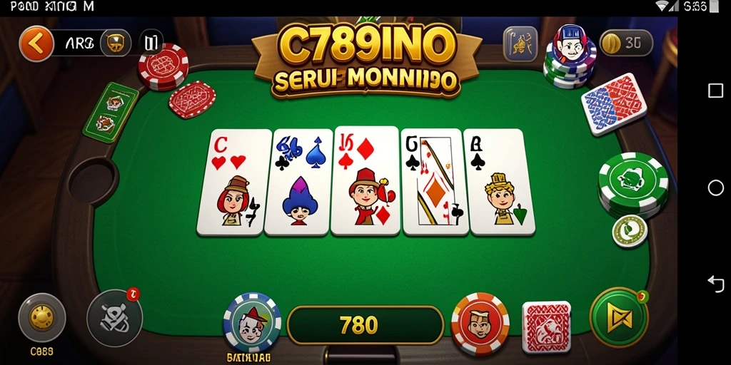 Tampilan menarik gameplay C7890 dalam permainan domino.