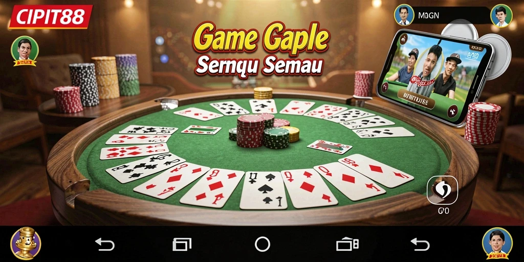 Gameplay seru Gaple di CIPIT88 dengan tampilan menarik.