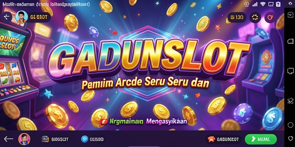 Tampilan gameplay menarik dari GADUNSLOT dengan simbol yang berwarna-warni.