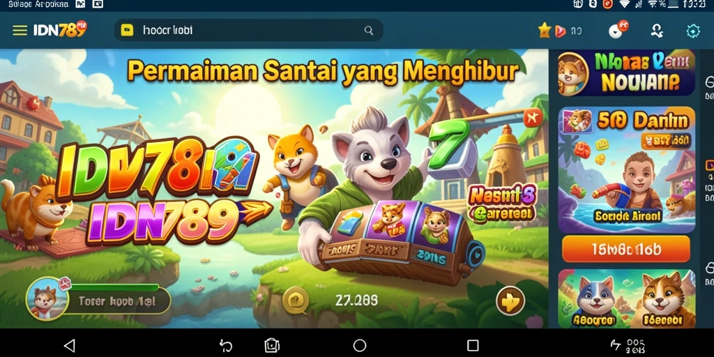 Tangkapan layar gameplay IDN789 menampilkan suasana santai dan menantang.
