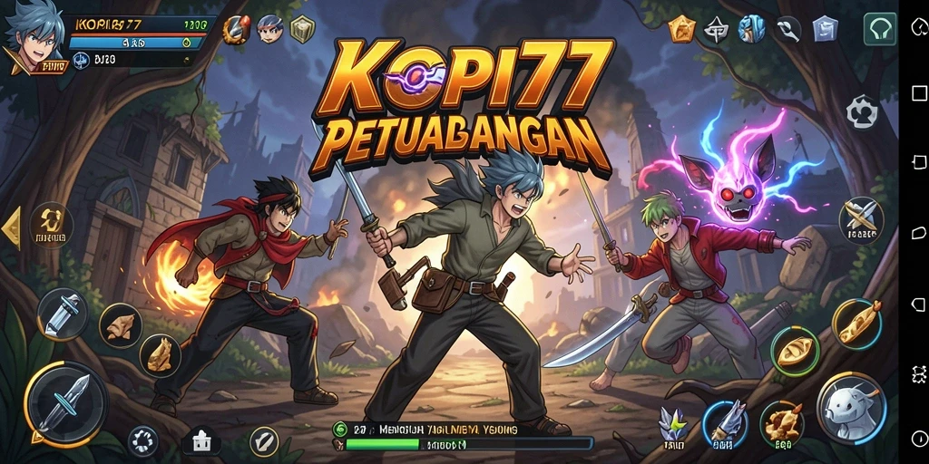 Screenshot gameplay KOPI77 menampilkan aksi karakter dalam pertempuran epik.