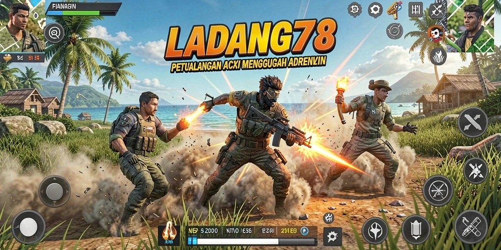 Tampilan gameplay LADANG78 dengan aksi mendebarkan yang intens.