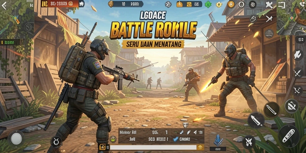 Gameplay seru LGOACE dalam pertarungan Battle Royale.