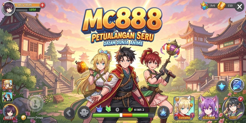 Tangkapan layar <strong>MC888</strong> menunjukkan karakter Anime beraksi dalam pertempuran spektakuler.