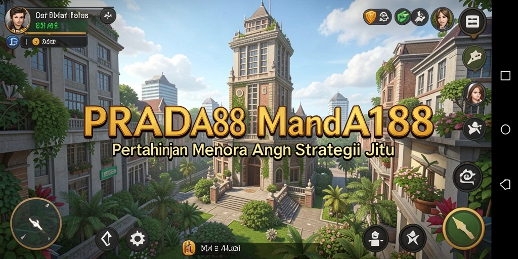 Screenshot gameplay Tower Defense PRADA188 menunjukkan menara yang siap menghadapi serangan musuh.