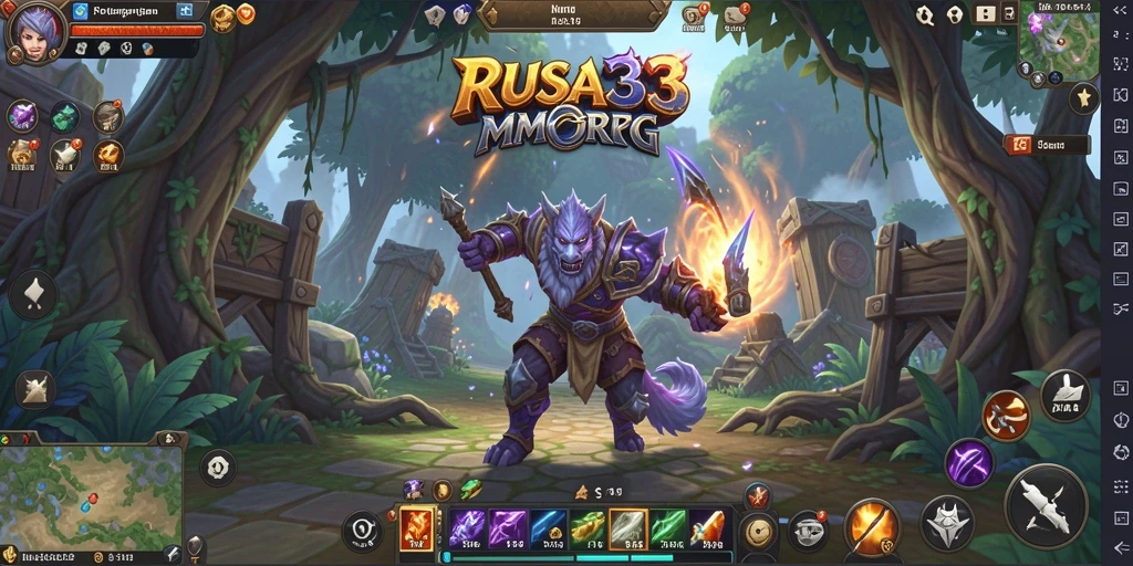 Tampilan gameplay dalam dunia fantastis RUSA33 yang penuh aksi.