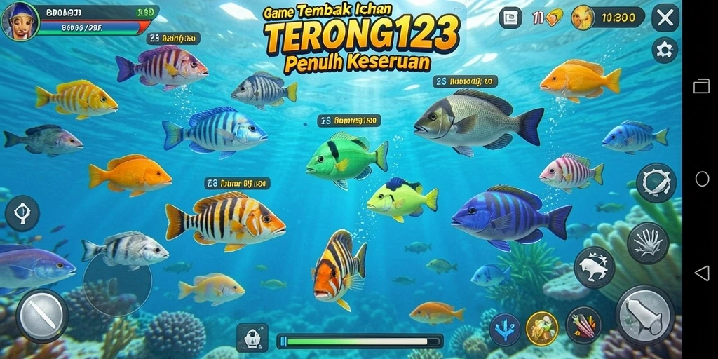 Tangkapan layar gameplay seru Tembak Ikan di TERONG123.